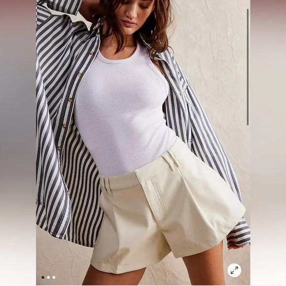 We The Free Free Reign Vegan Shorts leather bone - Picture 1 of 6